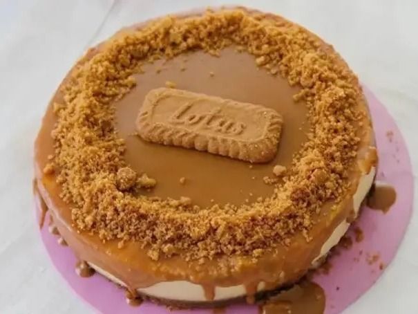 Lotus Sponge Cake Slice