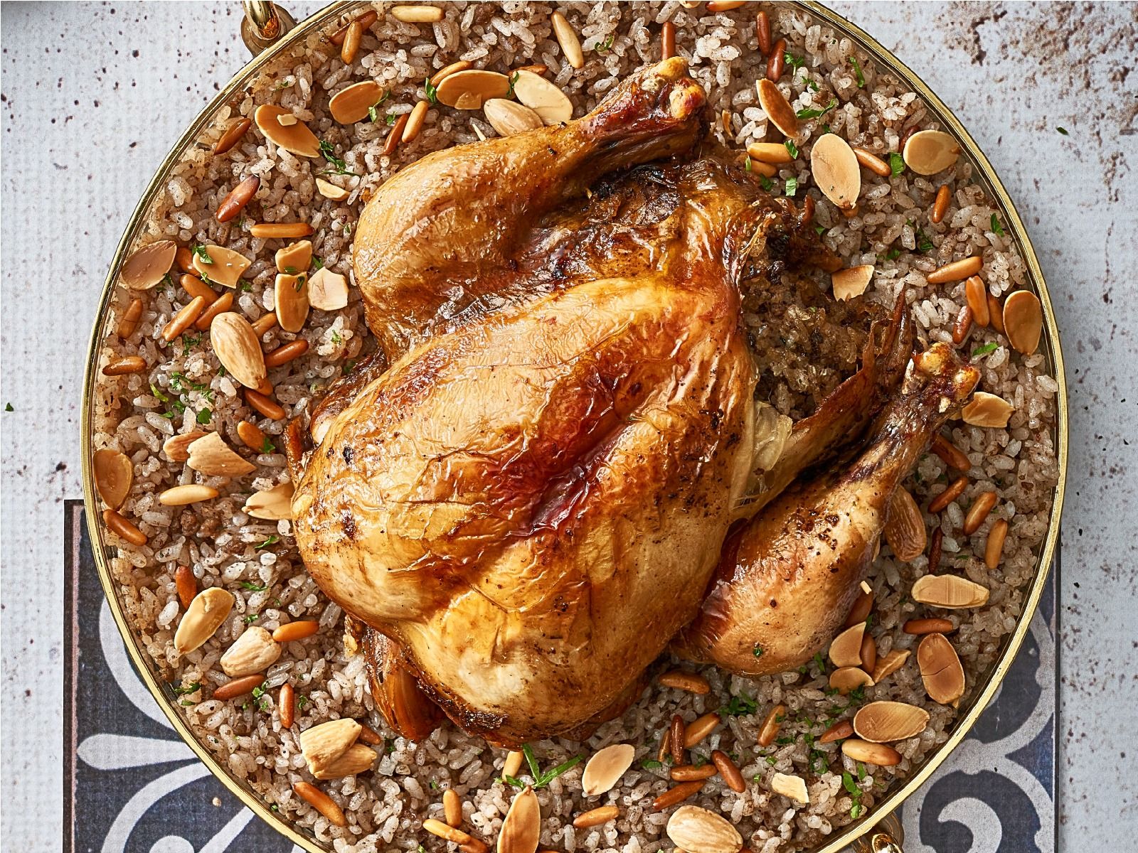 Stuffing Rice With Chicken
