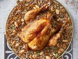Stuffing Rice With Chicken