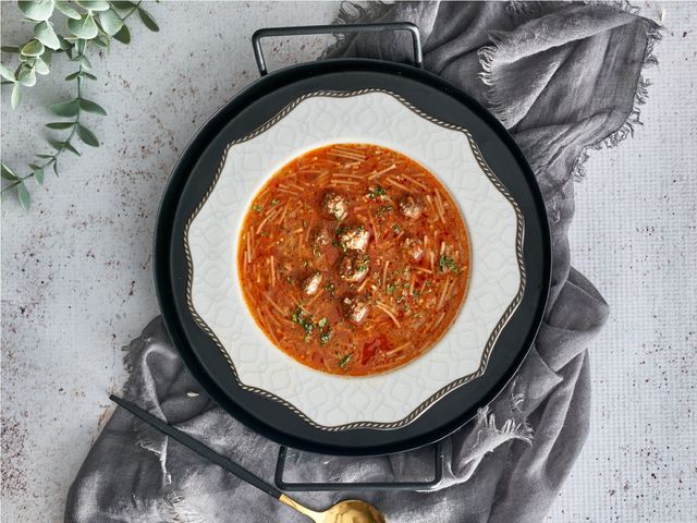 Tomato Soup With Meatballs