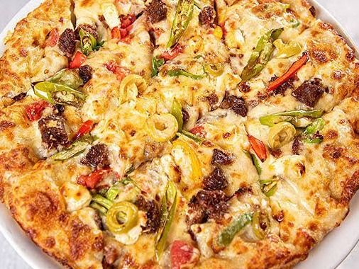 meat Oriental pizza