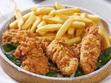 3 Strips Pieces With Potatoes Meal