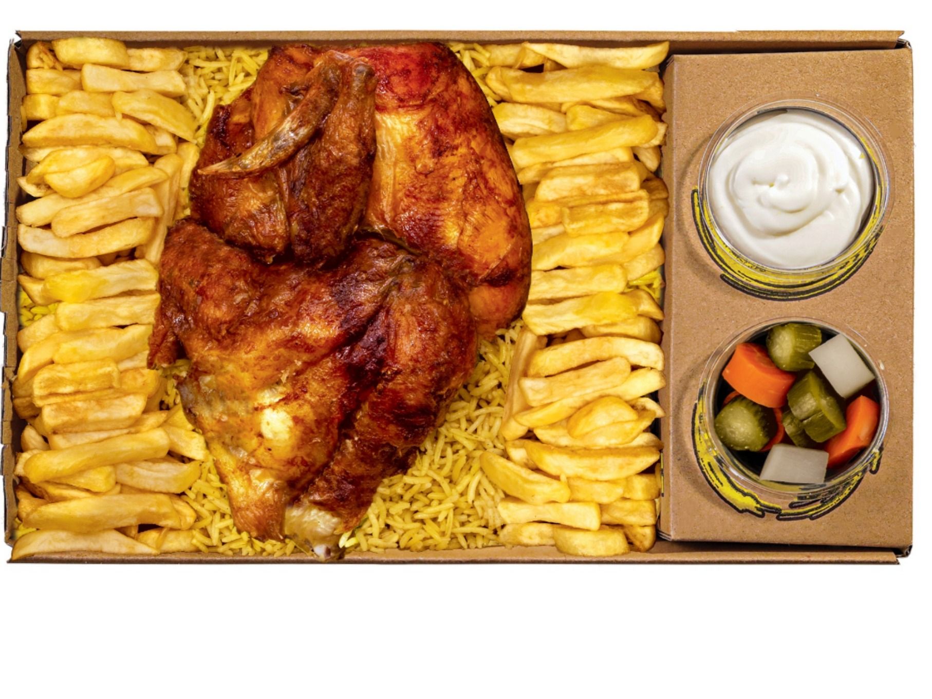 Half Grilled Chicken With Rice