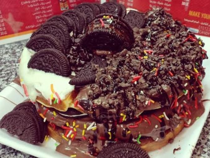 Nutella And Oreo Torte Waffle