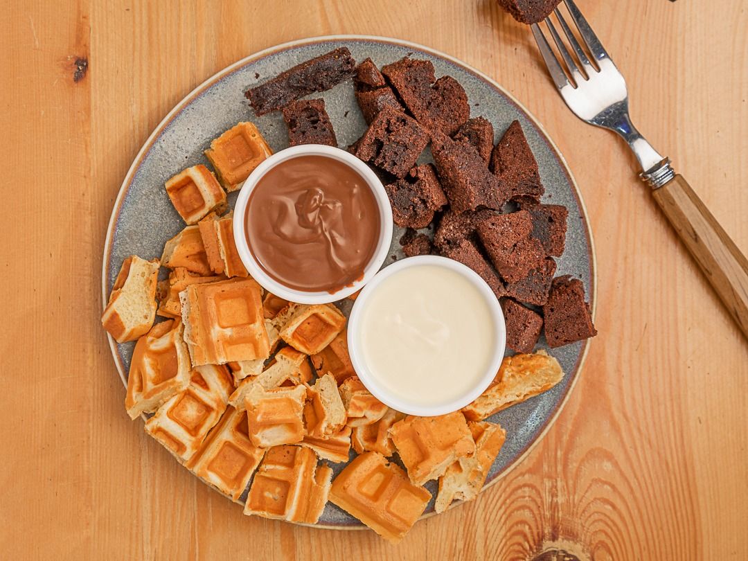 Mix Waffle And Brownies Bites