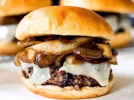 Burger With Mashroum And Sauce
