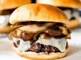 Burger With Mashroum And Sauce