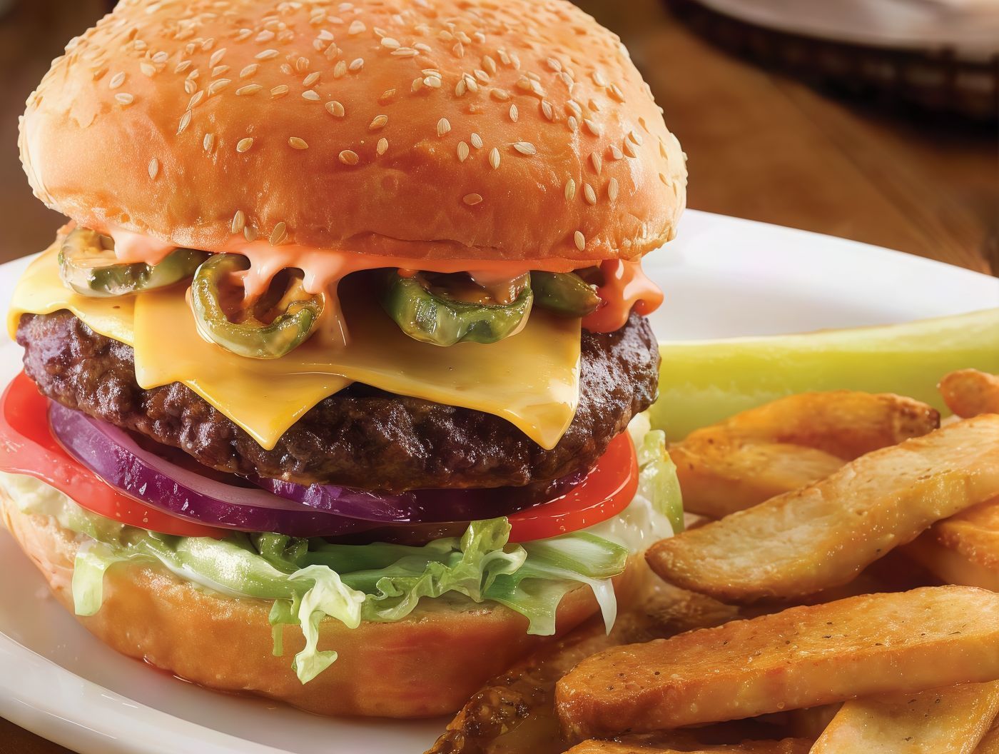 Spicy Jalapeno Cheese Burger