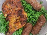 Quarter Grilled Chicken Thigh and 1/8 Kofta Meal