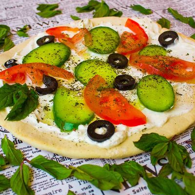 Manoucheh Labneh And Vegetables