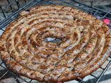 Half grilled sausage