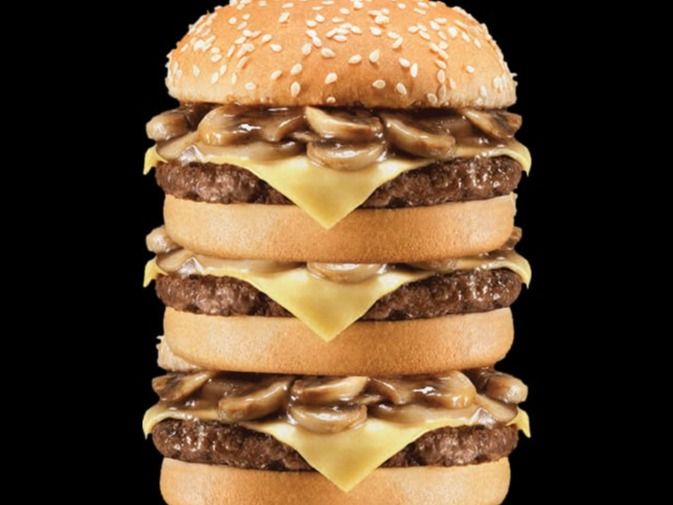 Triple Mushroom Beef Burger