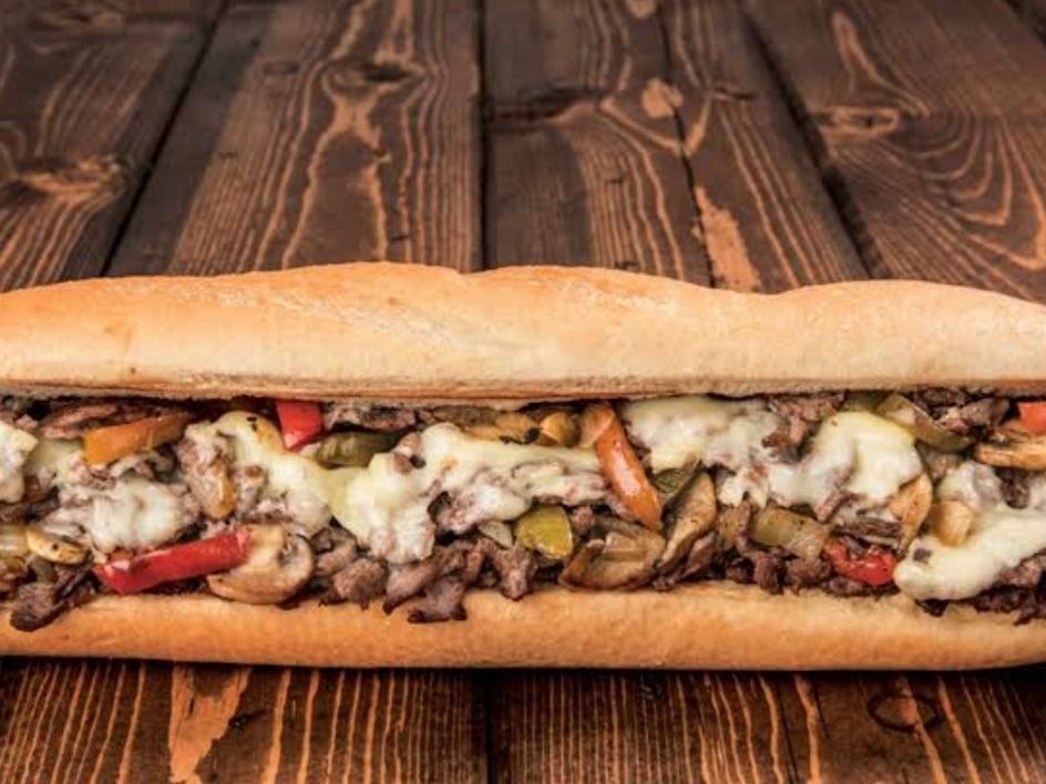 philly cheese steak sandwich 25 cm