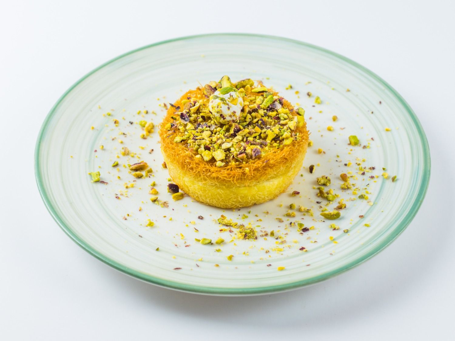 Warm Kunafa With Cream
