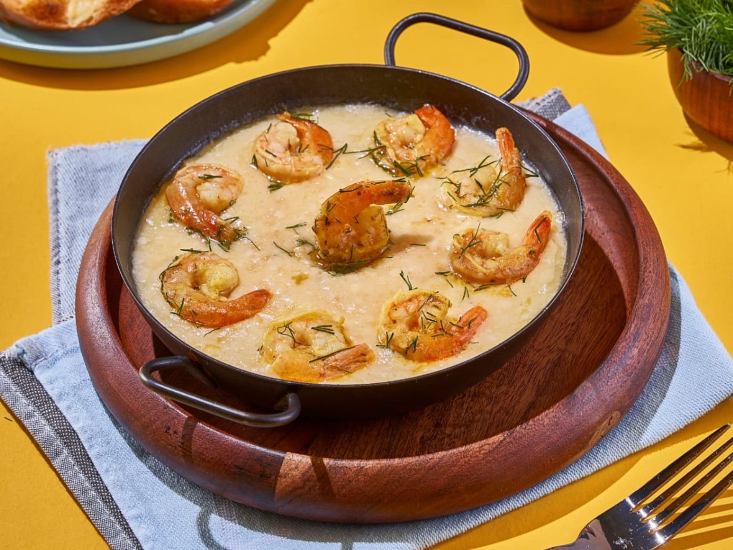 Cheese Grilled Shrimp Pan
