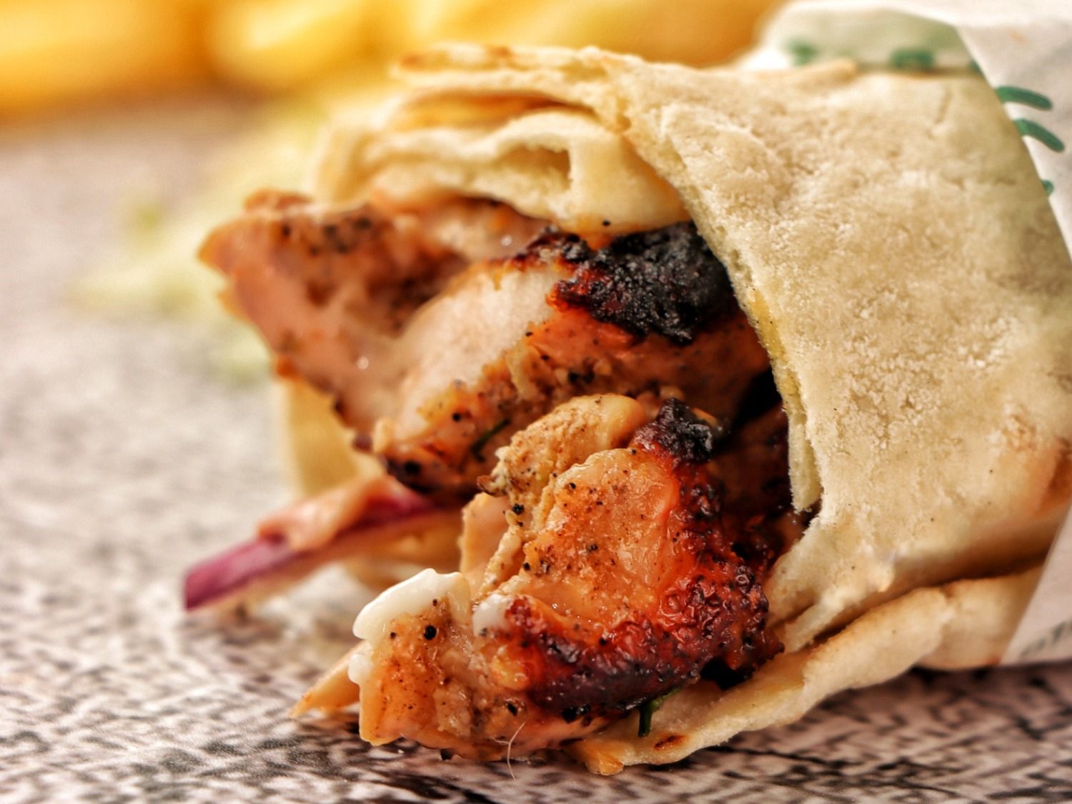 Shish tawook sandwich