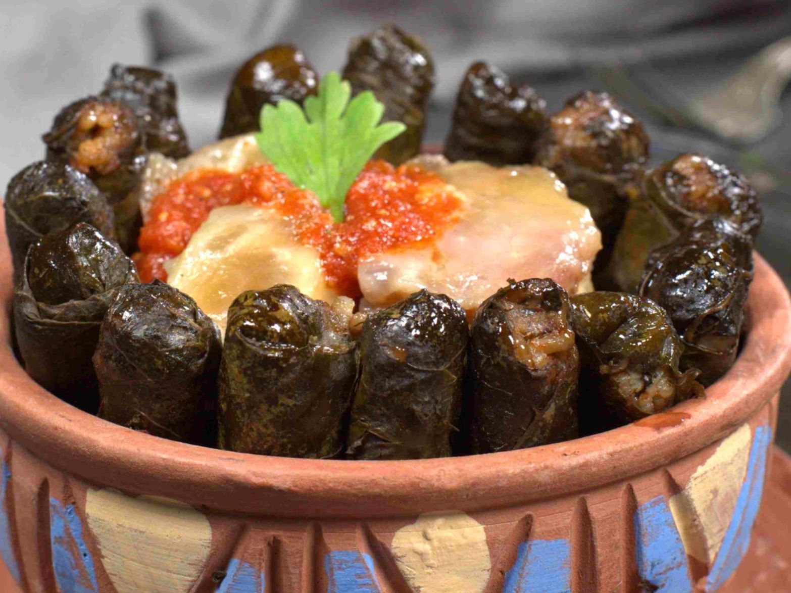 Vine Leaves With Knuckles Casserole