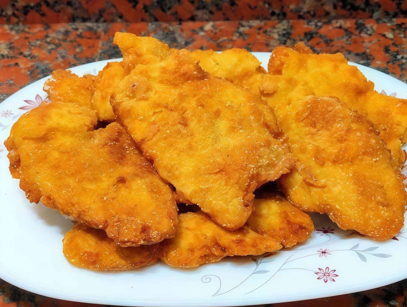 Half a kilo of fried chicken