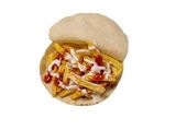 French Fries With Ketchup And Mayonnaise