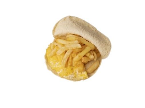 French Fries With Eggs Sandwich