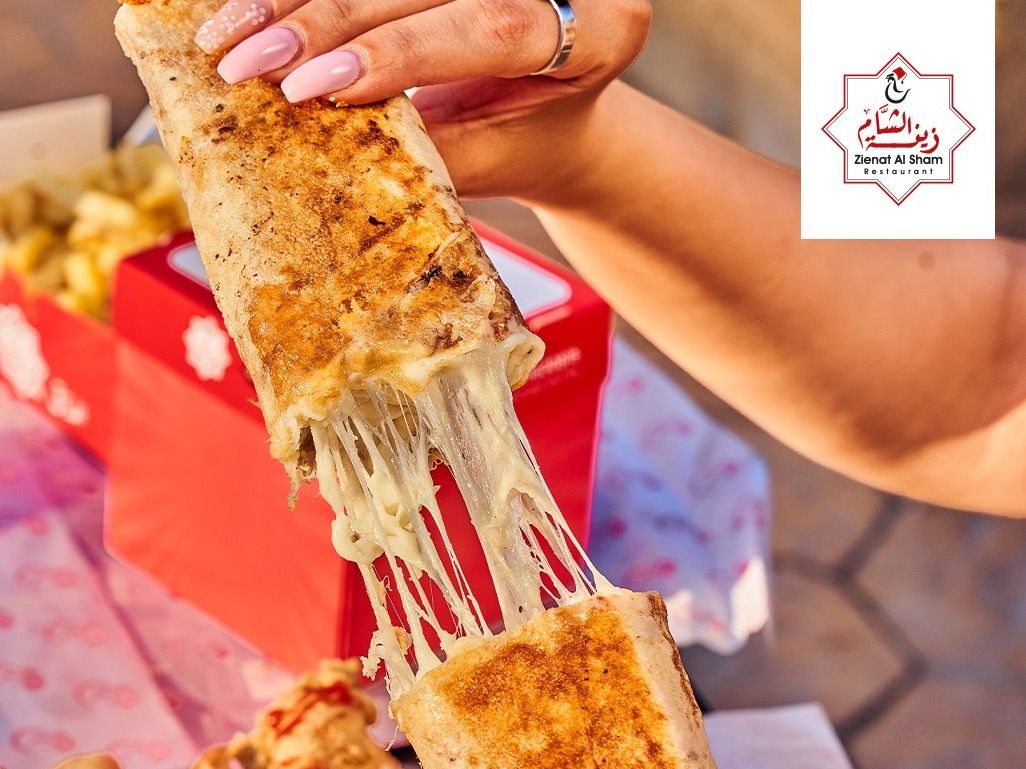 Chicken shawerma with cheese sandwich