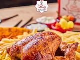 Half grilled chicken meal