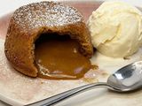 Lotus Molten Cake With Ice Cream
