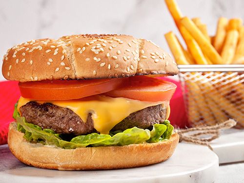Texas Burger and Fries Meal