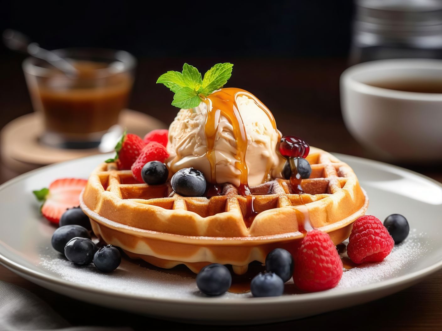 Waffle Tart Happiness Maker With Your Special Topping