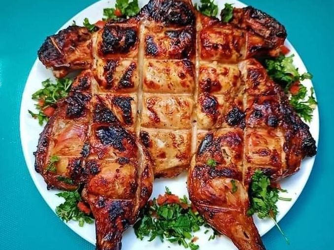A quarter of a chicken thigh