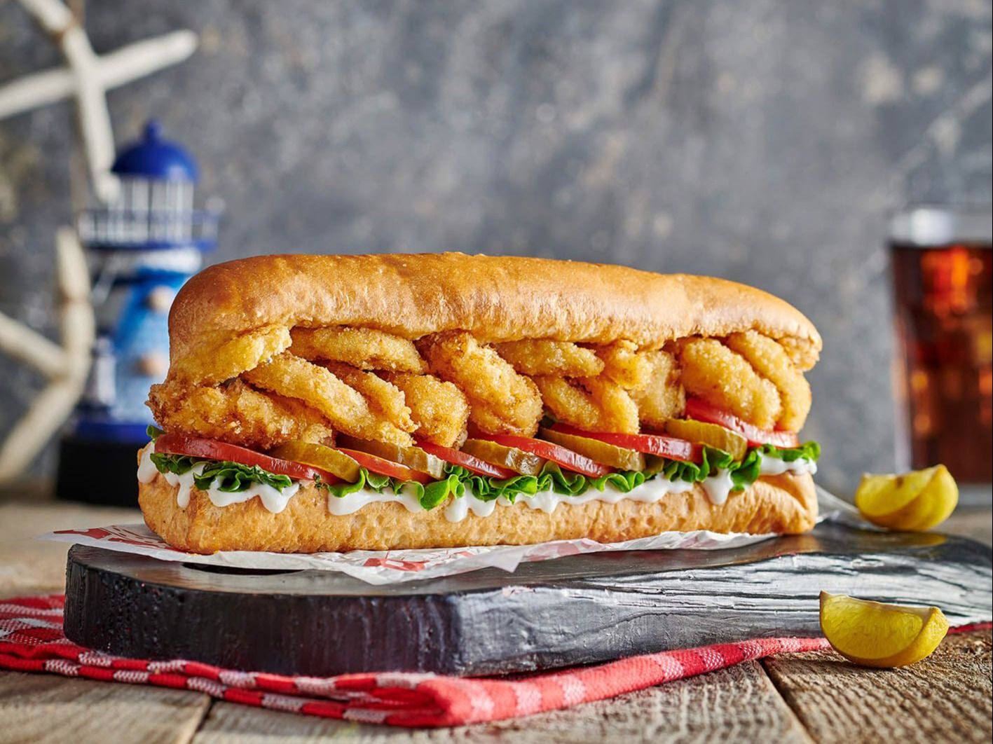 FRIED SHRIMPS sandwich