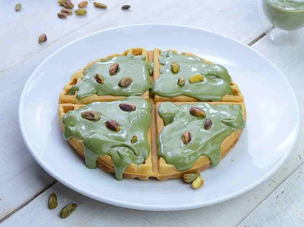Pistachio waffle