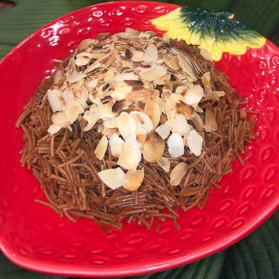 Rosemary vermicelli with toasted almonds