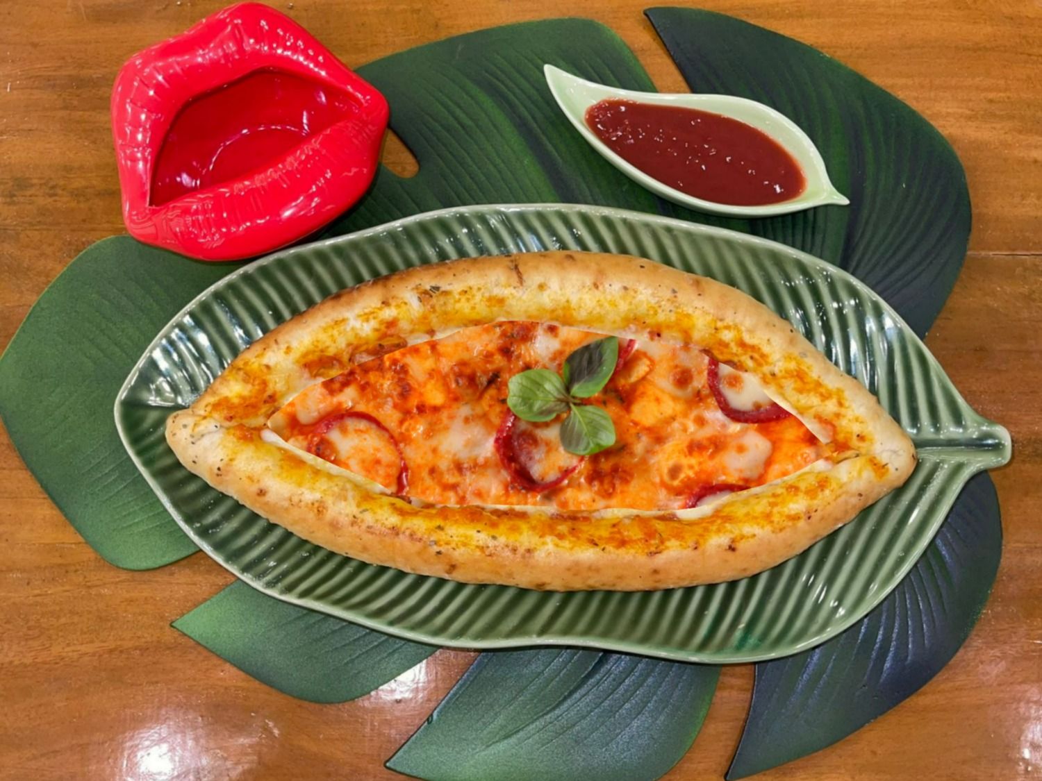 Turkish Pepperoni Pide
