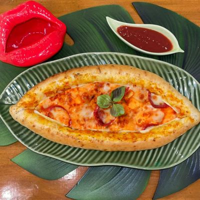 Turkish Pepperoni Pide
