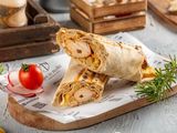 Shish tawook on charcoal sandwich