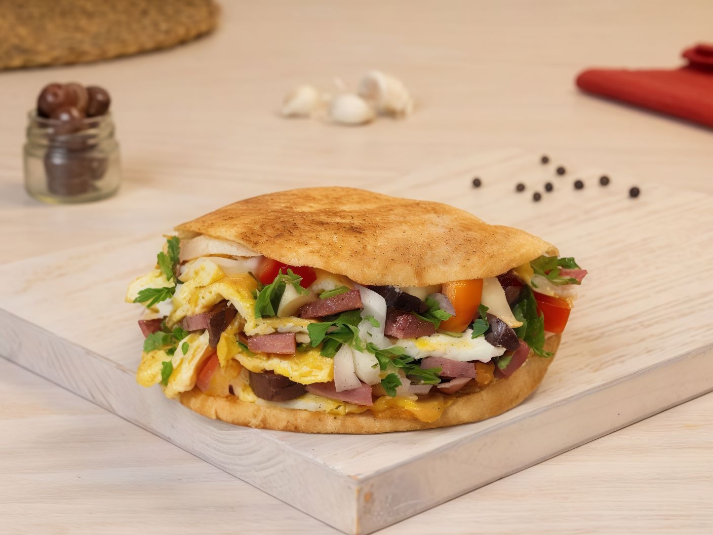 Apache eggs sandwich