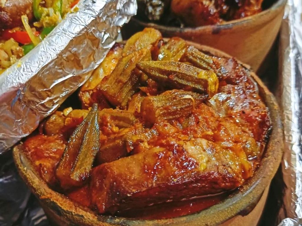 Okra Casserole with Meat