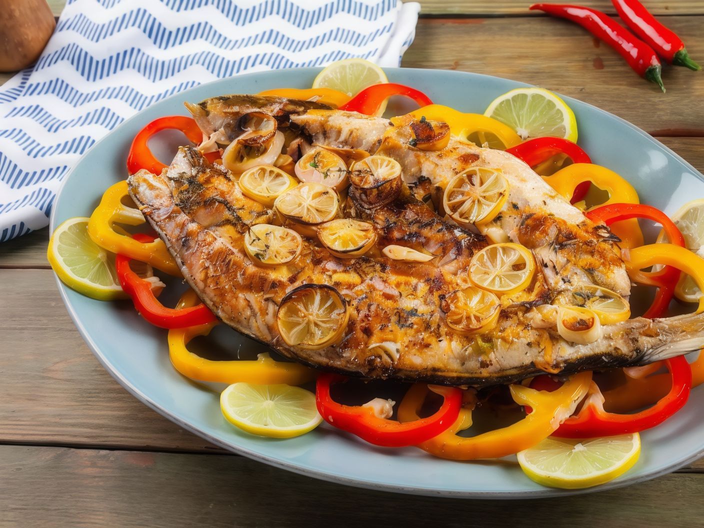 Grilled Mackerel Fish Meal