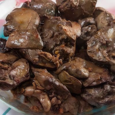 1/4 liver and giblets with rice meal