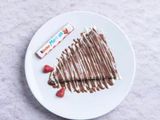 Chocolate With White Chocolate And Kinder Maxi Crepe