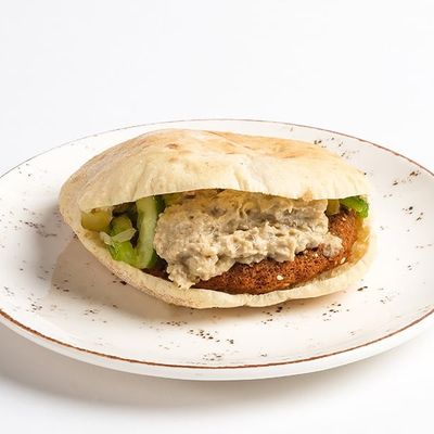 Falafel on Baba Ghannoug sandwich
