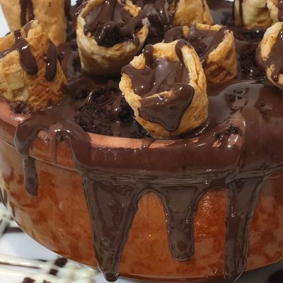 Chocolate Cone Casserole And Ice Cream
