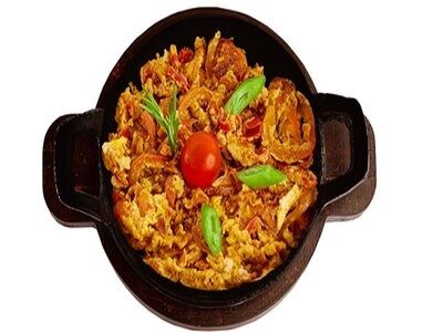 Shakshoka plate with chapati