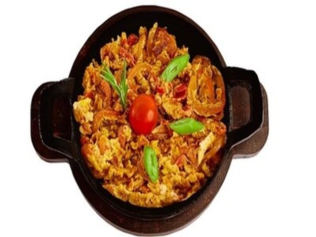 Shakshoka plate with chapati
