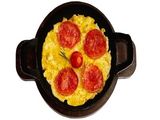 Pepperoni with egg chapati plate