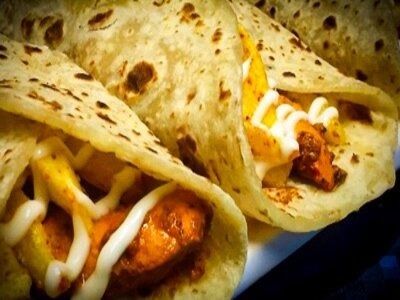 Chicken strips chapati