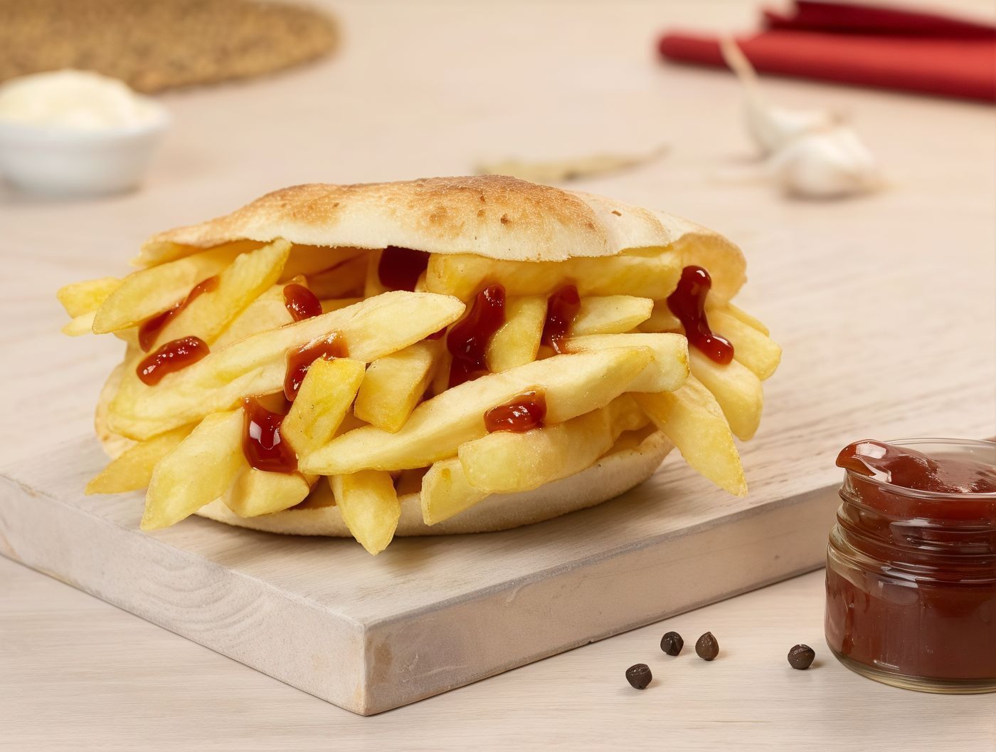 BBQ Fries Sandwich