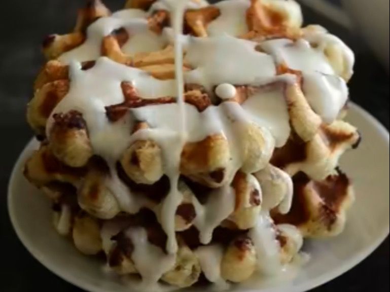 White Chocolate Waffle Bites