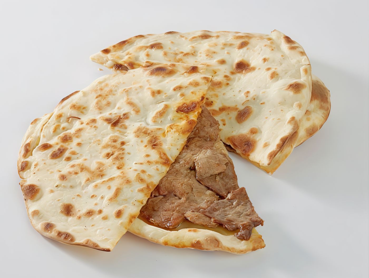 Beefsteak With Dough Slices
